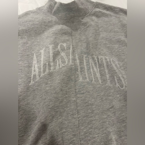 All Saints Navarra Splitsaints Grey Marl sweatshirt, new with tags, size Small - Picture 8 of 14